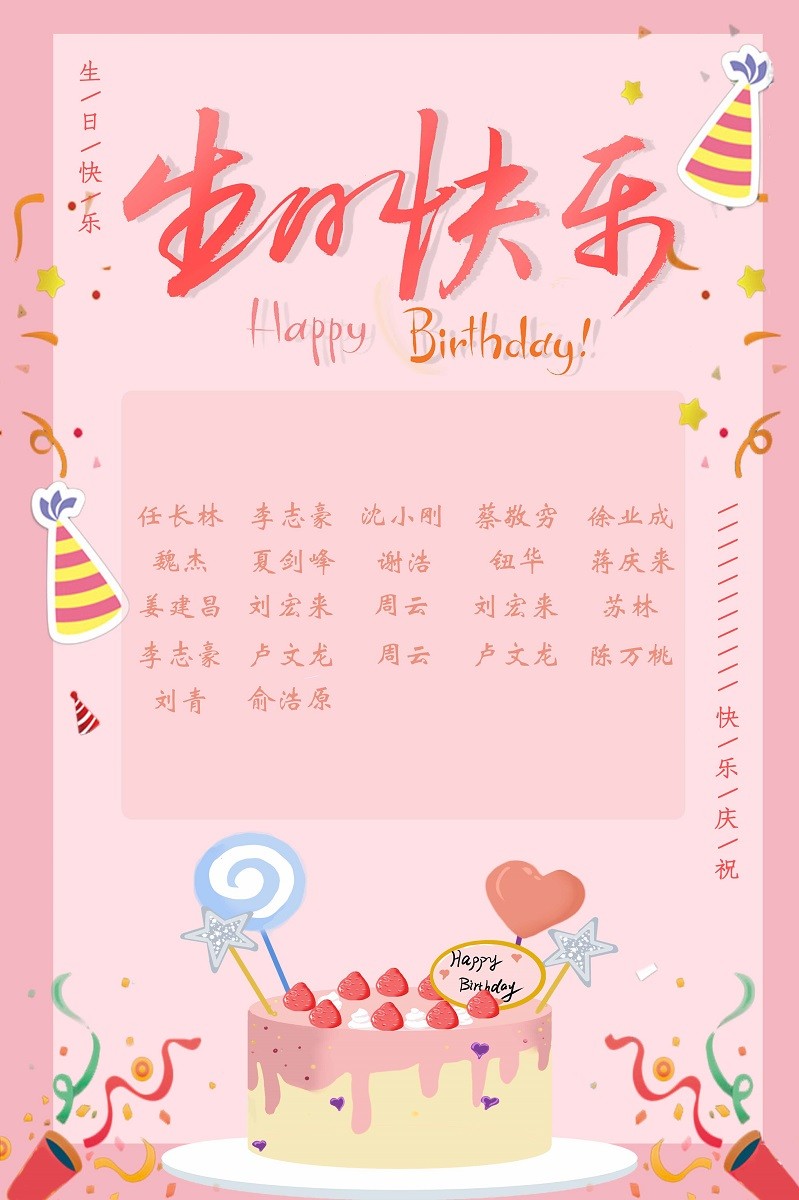 【生日祝?！抗ё?8月生日的員工生日快樂！